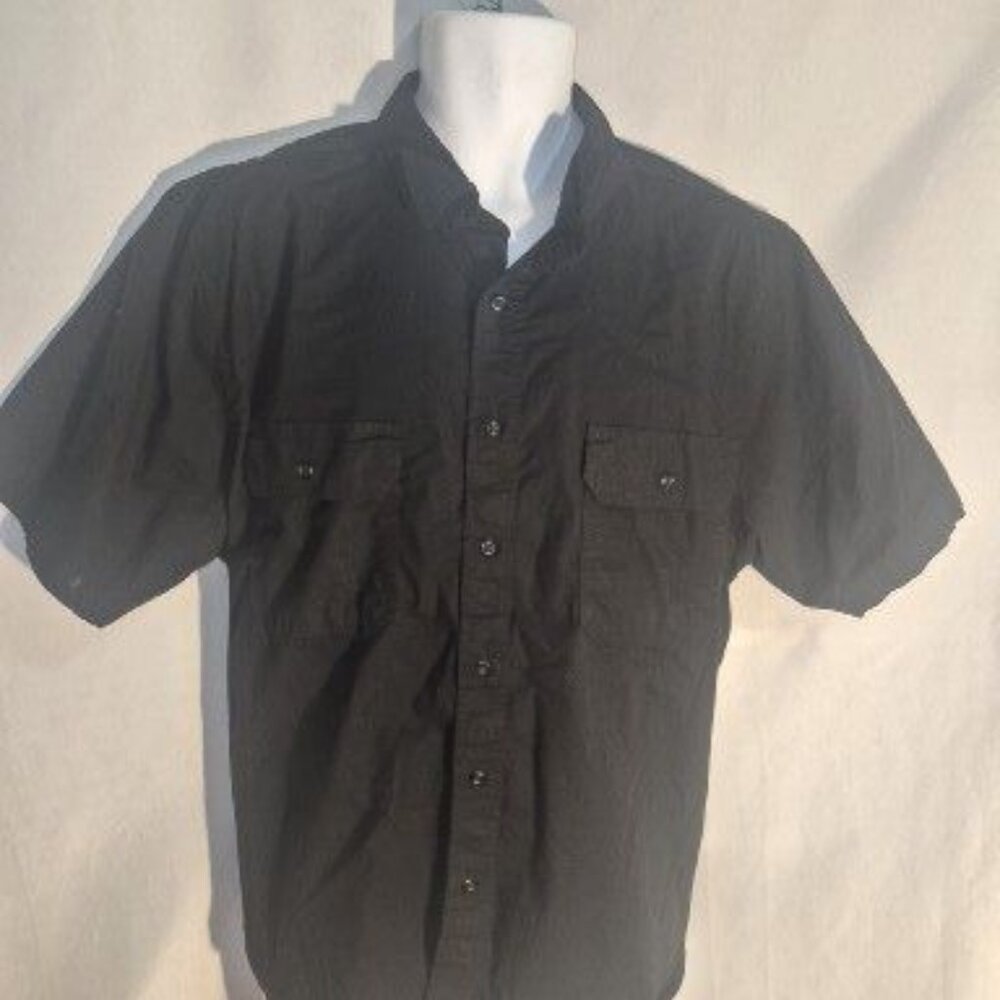 Chef Works culinary shirt, dark black w/ snap buttons in size XL  NWOT